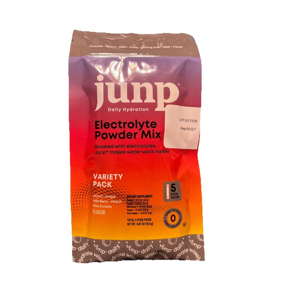JUNP Sugar Free Electrolyte Powder Mix Sports Drink Hydration 5 pack